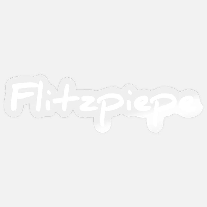 Flitzpiepe - Sticker Größe S (10 x 10 cm) - Transparent glänzend