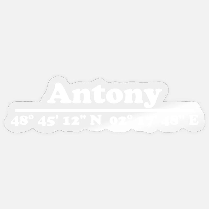 Antony coordinates Sticker size S (10 x 10 cm)