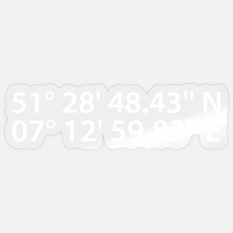 Bochum coordinates - Sticker size S (10 x 10 cm) - transparent glossy