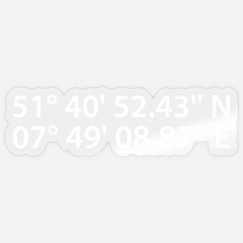 Hamm coordinates Sticker size S (10 x 10 cm)