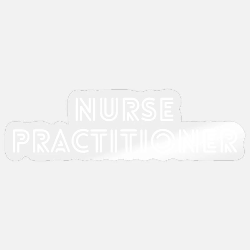 Infirmière praticienne - Sticker taille S (10 x 10 cm) - brillant transparent