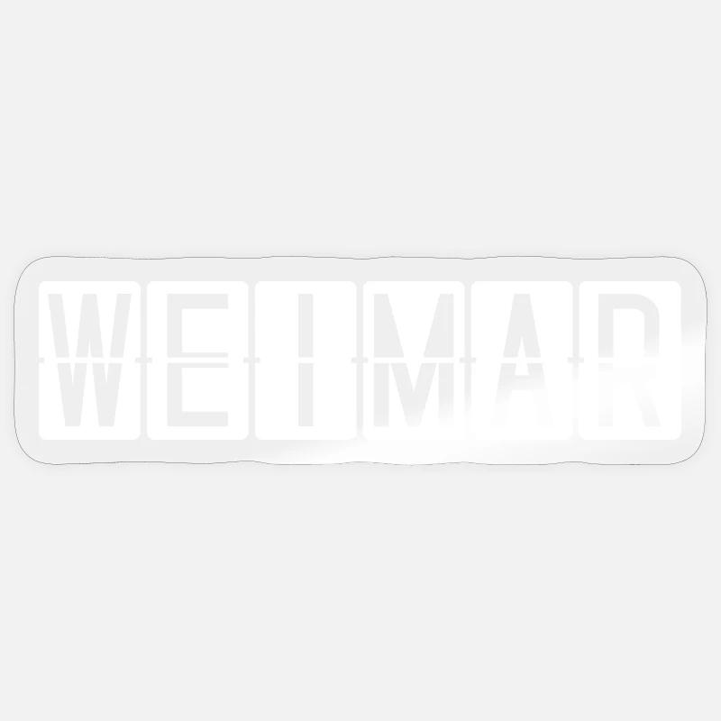 Weimar Flughafentafel Sticker Größe S (10 x 10 cm)
