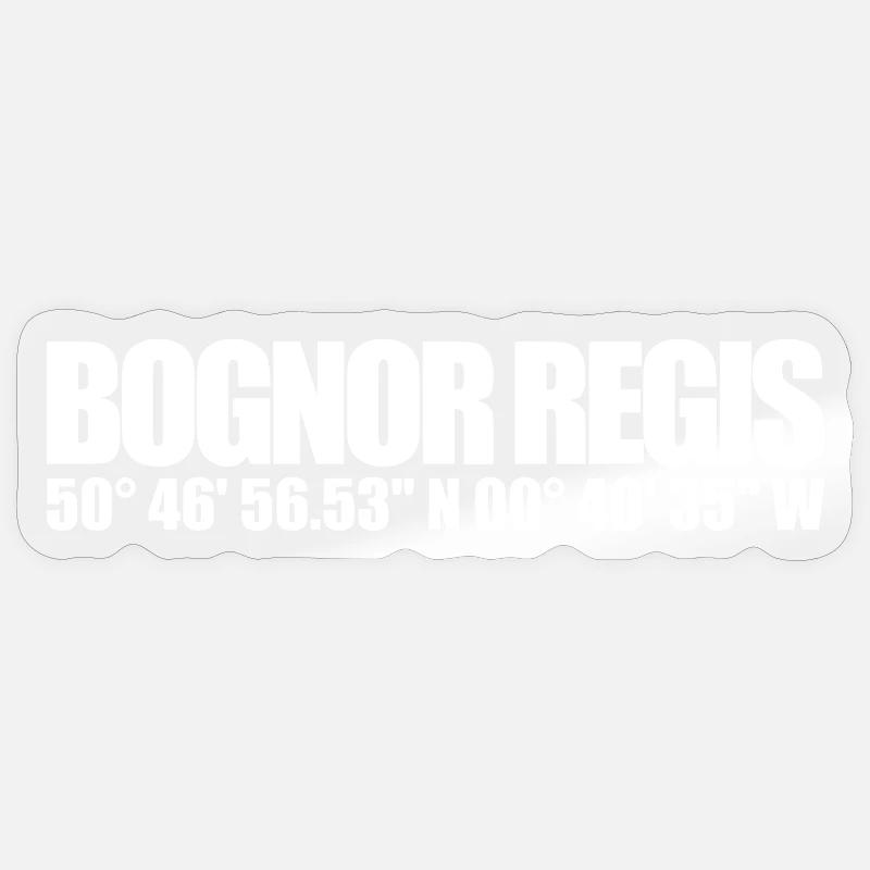 Coordonnées de Bognor Regis Sticker taille S (10 x 10 cm)