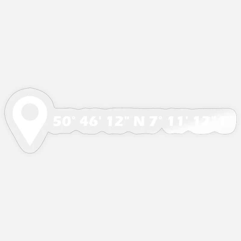 Sankt Augustin coordinates Sticker size S (10 x 10 cm)