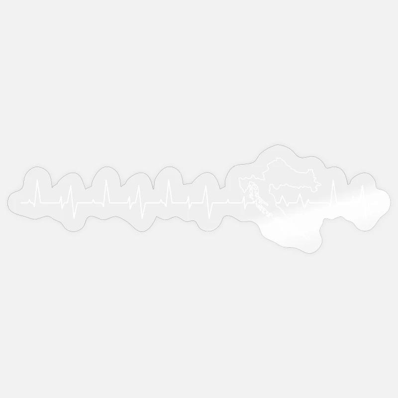 Silhouette de l’Italie Pulse - Sticker taille S (10 x 10 cm) - brillant transparent