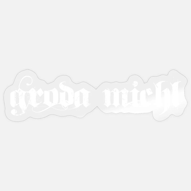 Groda Michl - ehrlicher, gerader Mensch Sticker Größe S (10 x 10 cm)