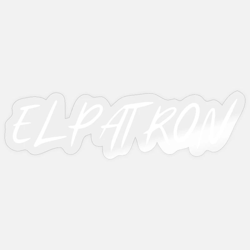 El Patron – Der Chef Look - Sticker Größe S (10 x 10 cm) - Transparent glänzend