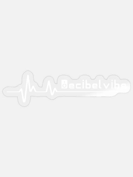 Decibelvibe - Derivate - L Wave2 Design - Sticker Größe S (10 x 10 cm) - Transparent glänzend