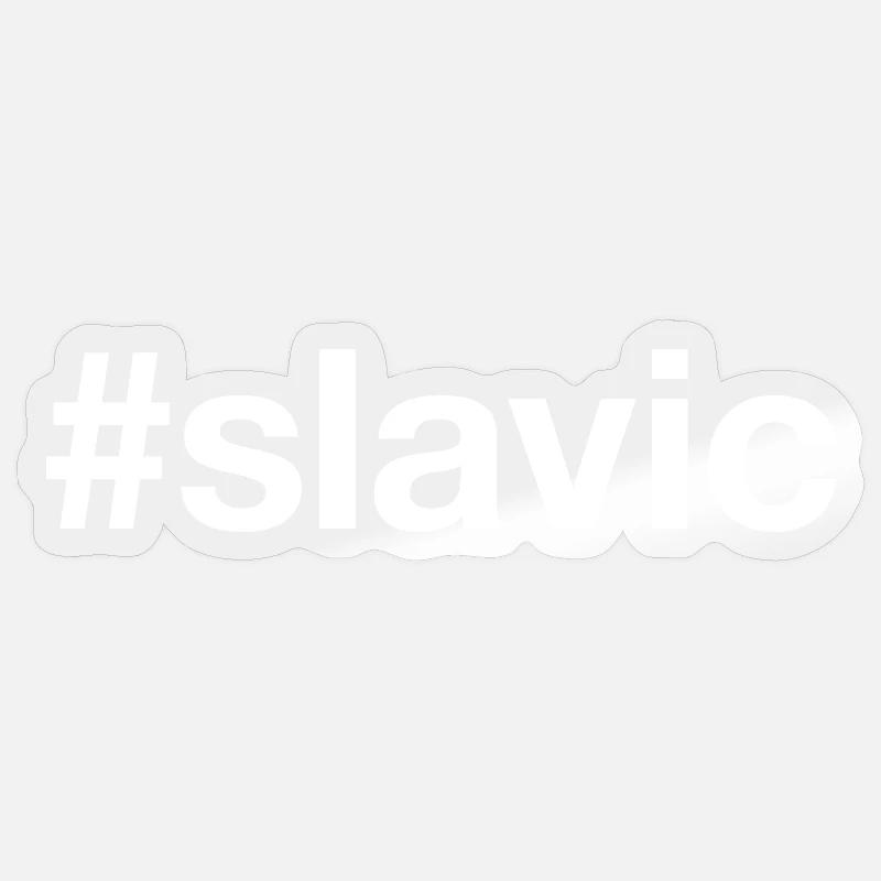 SLAVISK Hashtag - Sticker størrelse S (10 x 10 cm) - gennemsigtig blank