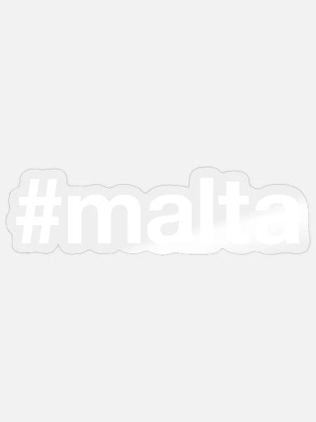 MALTA Hashtag - Sticker Größe S (10 x 10 cm) - Transparent glänzend