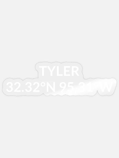 Tyler Texas USA Koordinaten - Sticker Größe S (10 x 10 cm) - Transparent glänzend