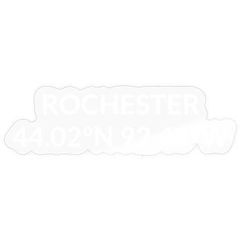 Rochester Minnesota USA Koordinaten - Sticker Größe S (10 x 10 cm) - Transparent glänzend - Vorne