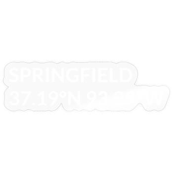 Springfield, Missouri, USA Coordinates - Sticker size S (10 x 10 cm) - transparent glossy - Front