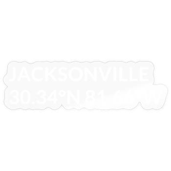 Jacksonville Florida USA Koordinaten - Sticker Größe S (10 x 10 cm) - Transparent glänzend - Vorne