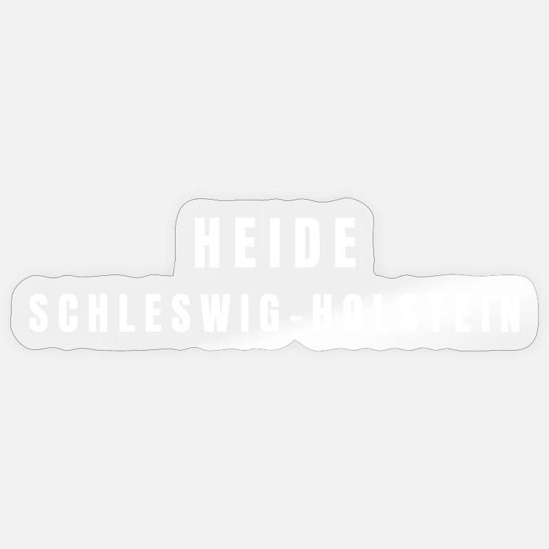 Heide Schleswig-Holstein - Sticker taille S (10 x 10 cm) - brillant transparent