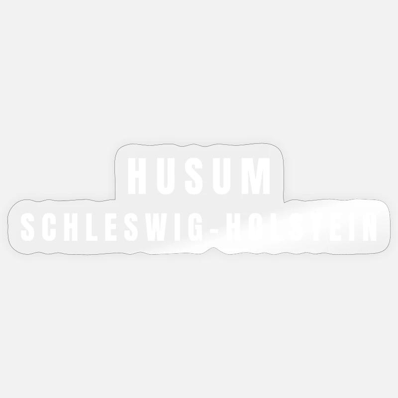 Husum Schleswig-Holstein - Sticker taille S (10 x 10 cm) - brillant transparent