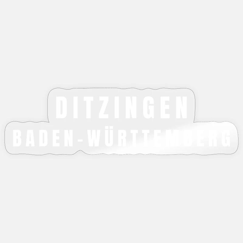 Ditzingen, Bade-Wurtemberg - Sticker taille S (10 x 10 cm) - brillant transparent