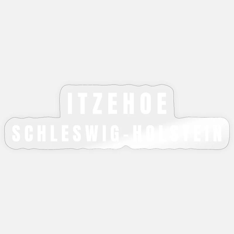 Itzehoe, Schleswig-Holstein - Sticker taille S (10 x 10 cm) - brillant transparent