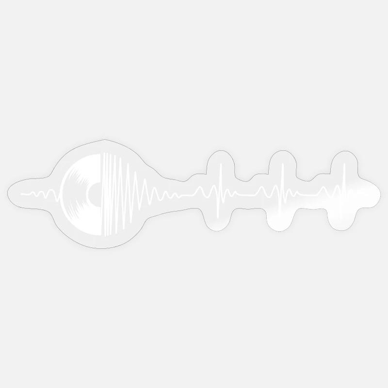 Pulse Wave Audio Ring - Sticker size S (10 x 10 cm) - transparent glossy