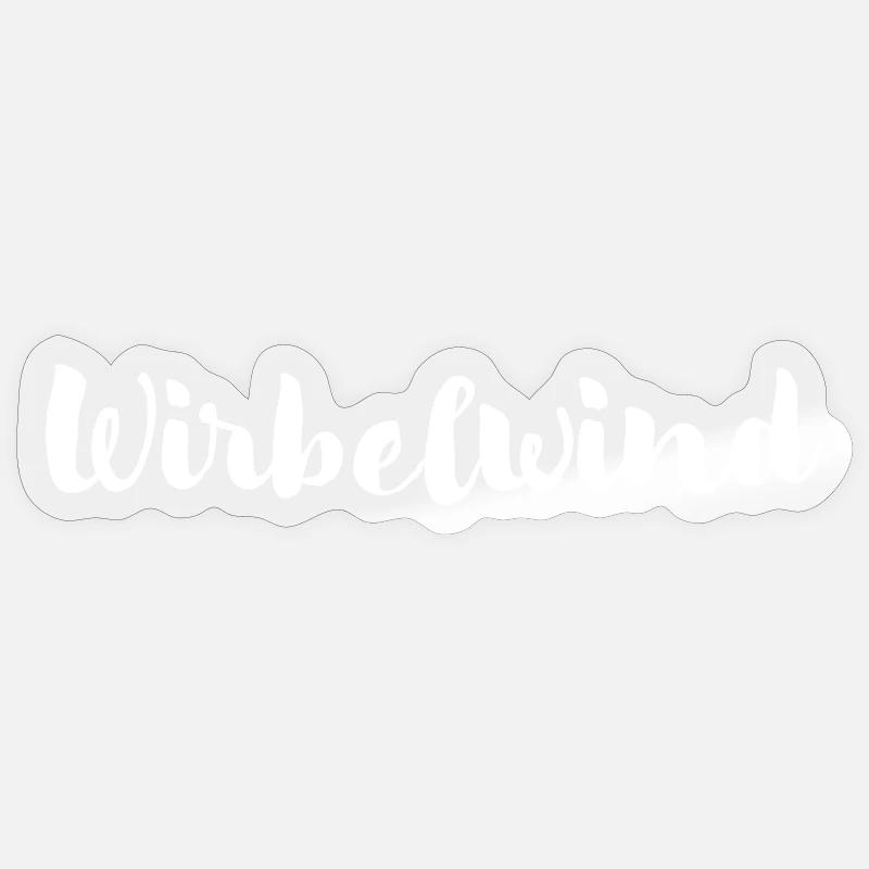 Wirbelwind - Sticker Größe S (10 x 10 cm) - Transparent glänzend