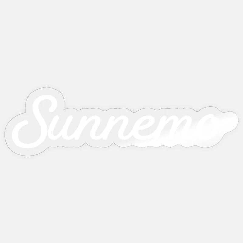 Sunnemo white - Sticker size S (10 x 10 cm) - transparent glossy