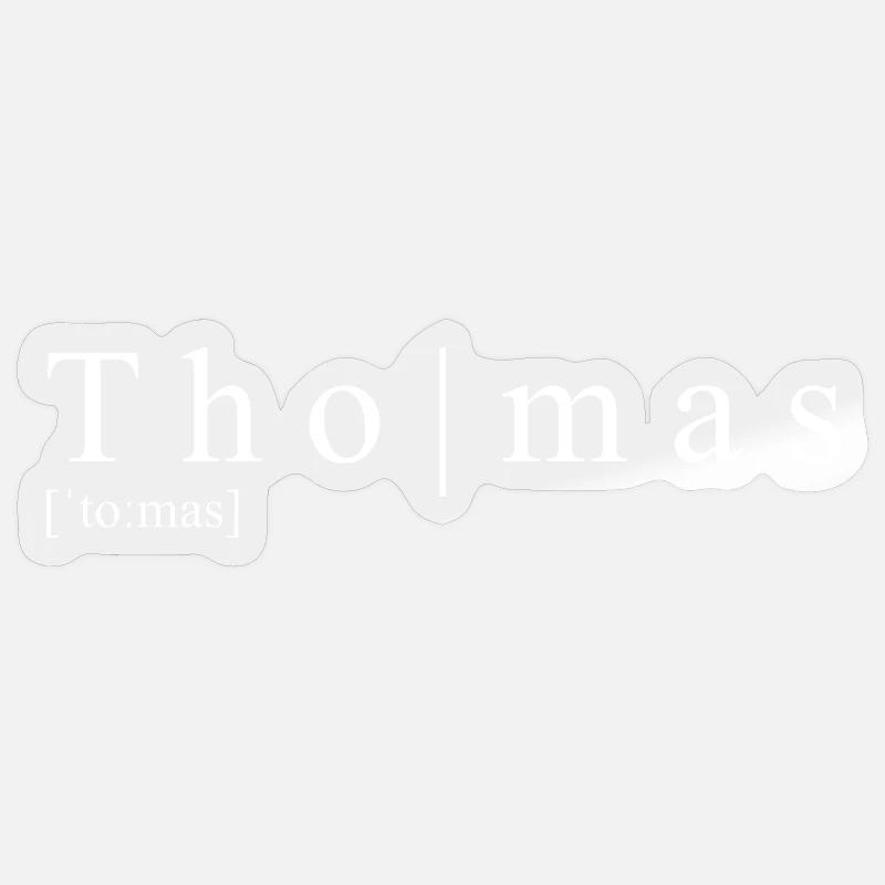 Thomas Definition Typography - Sticker size S (10 x 10 cm) - transparent glossy