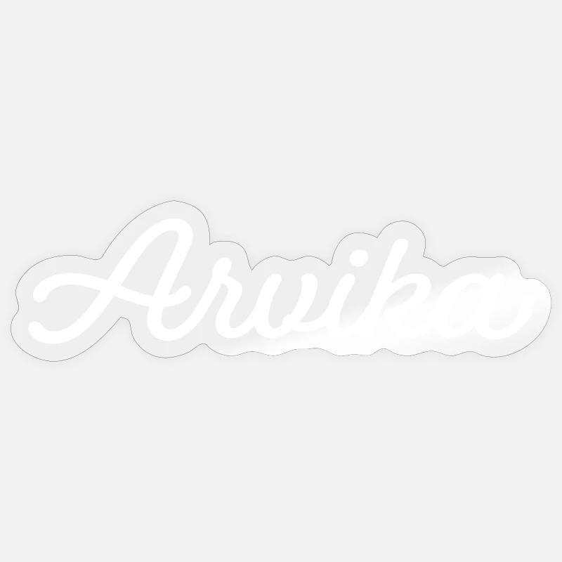 Arvika blanc - Sticker taille S (10 x 10 cm) - brillant transparent
