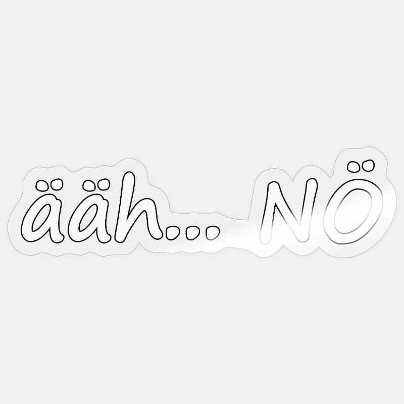 euh... NON - Sticker taille S (10 x 10 cm) - brillant transparent