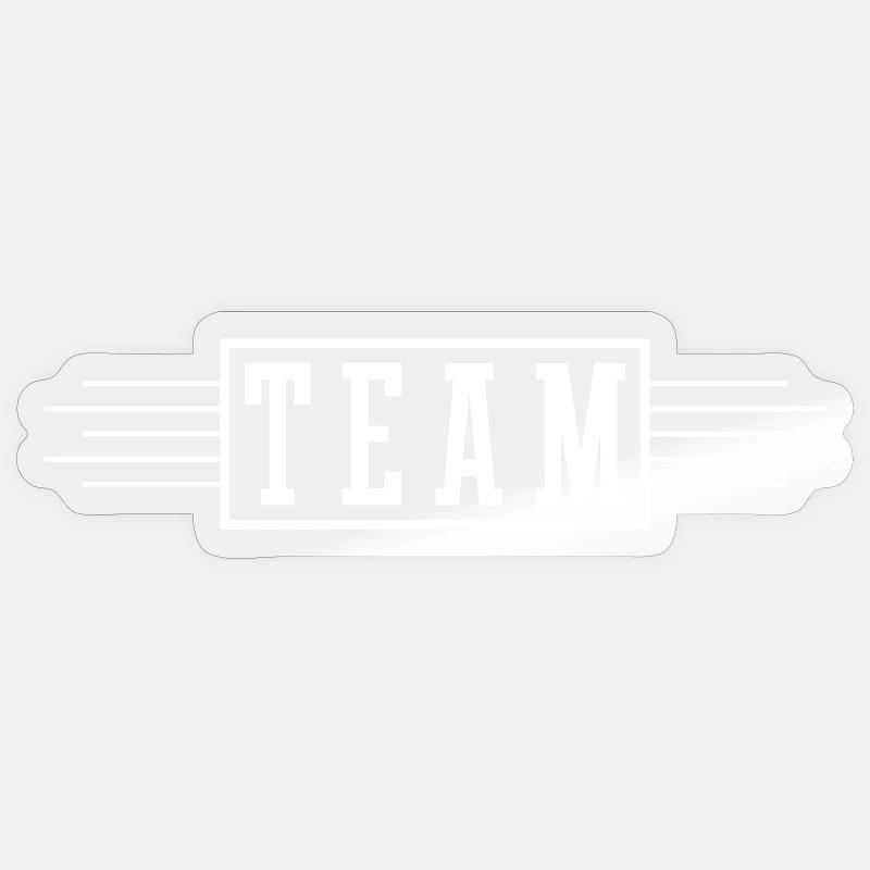 Team Strich - Sticker Größe S (10 x 10 cm) - Transparent glänzend