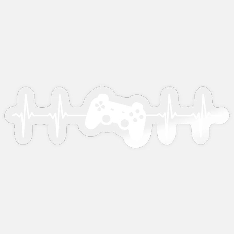 Heartbeat Gaming Controller Sticker size S (10 x 10 cm)