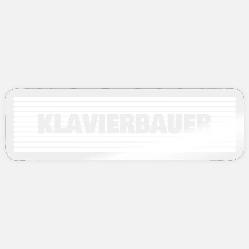 Klavierbauer - Sticker Größe S (10 x 10 cm) - Transparent glänzend