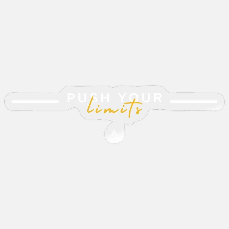 Überschreite deine Grenzen – Disziplin-Mindset-Design - Sticker Größe S (10 x 10 cm) - Transparent glänzend
