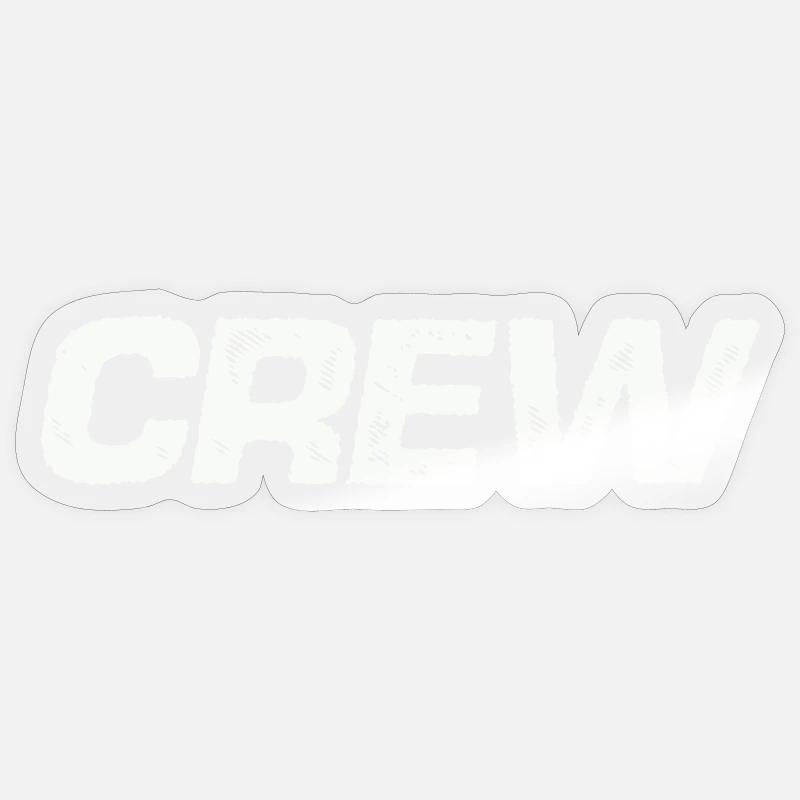 crew - Sticker Größe S (10 x 10 cm) - Transparent glänzend