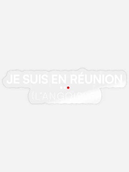 Ich bin in einem Büro-Humor-Meeting - Sticker Größe S (10 x 10 cm) - Transparent glänzend