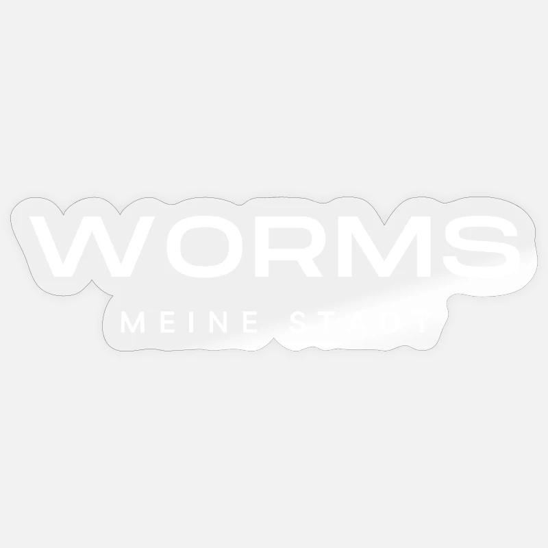 Vers - Sticker taille S (10 x 10 cm) - brillant transparent