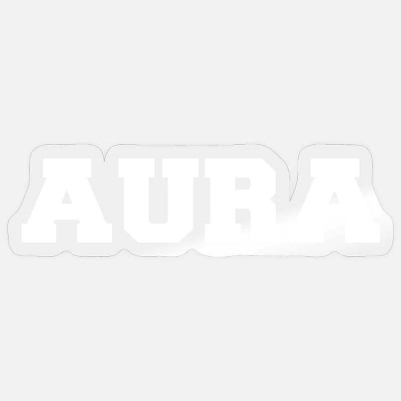 Aura - Sticker taille S (10 x 10 cm) - brillant transparent