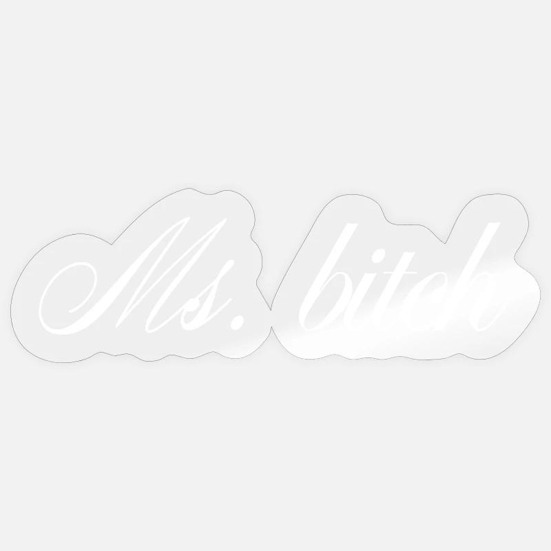 Mme Savage Citation Grasse White - Sticker taille S (10 x 10 cm) - brillant transparent