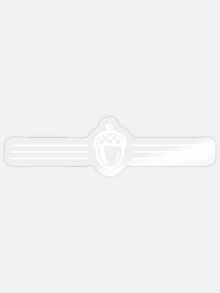 Eichel Symbol Linie - Sticker Größe S (10 x 10 cm) - Transparent glänzend