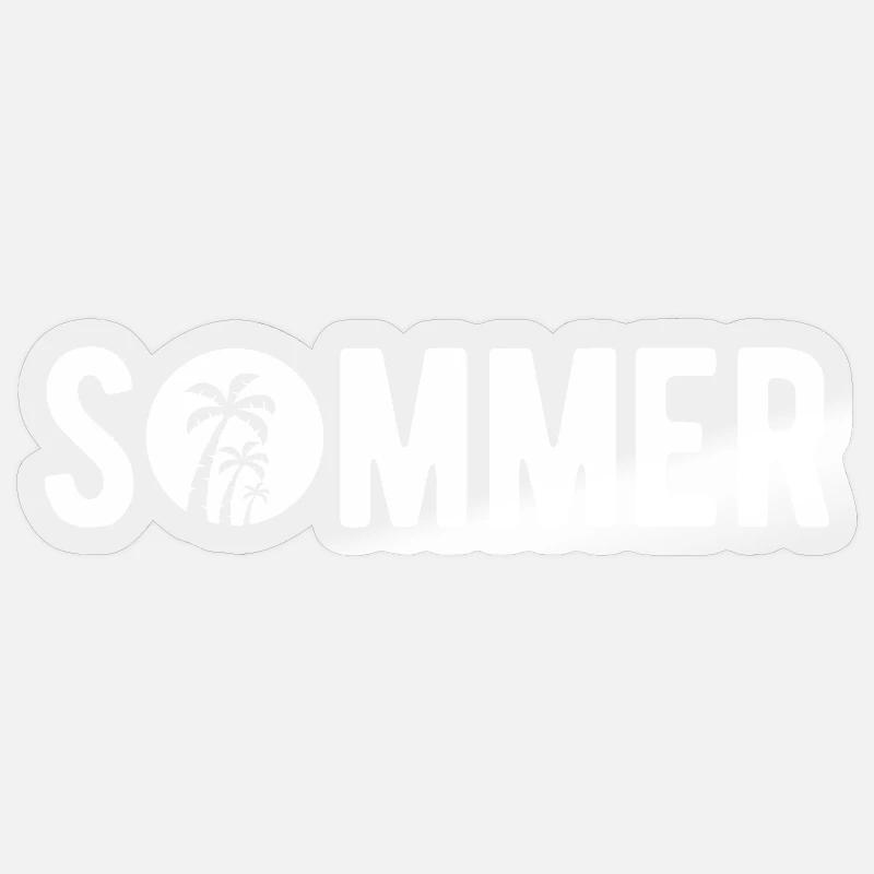 Endlich Sommer - Sticker Größe S (10 x 10 cm) - Transparent glänzend