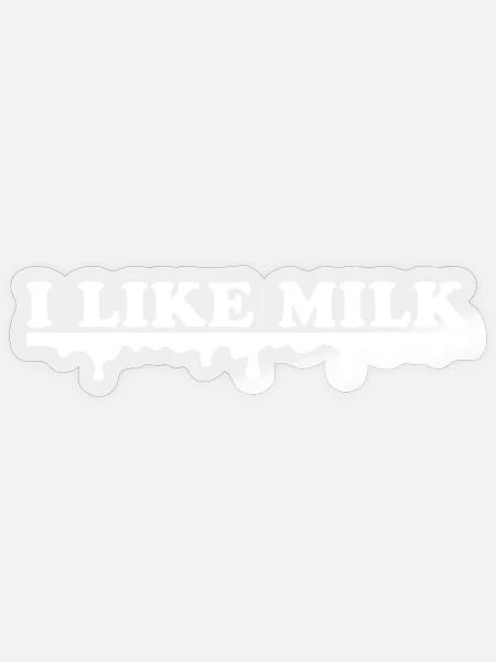 i like Milk (Vectorgraphic) - Sticker Größe S (10 x 10 cm) - Transparent glänzend