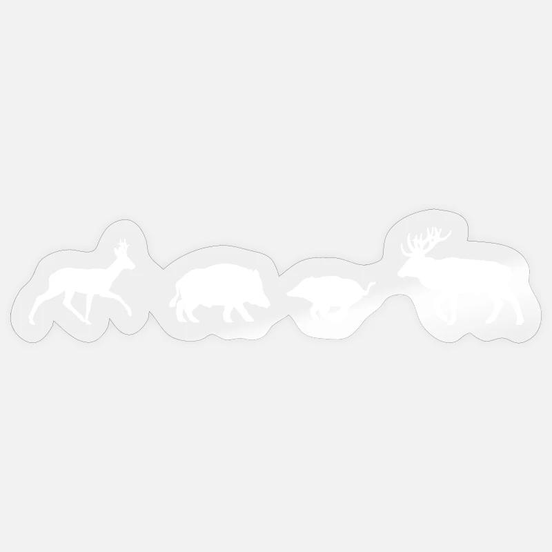 Große Waldbewohner - Sticker Größe S (10 x 10 cm) - Transparent glänzend