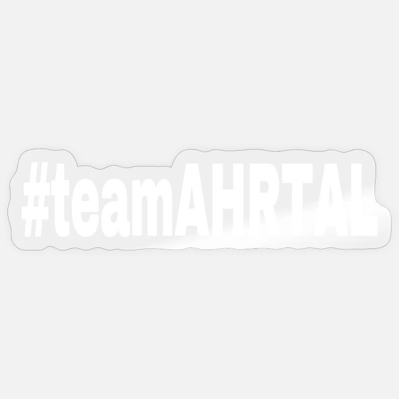 Team Ahrtal - white - Sticker Größe S (10 x 10 cm) - Transparent glänzend