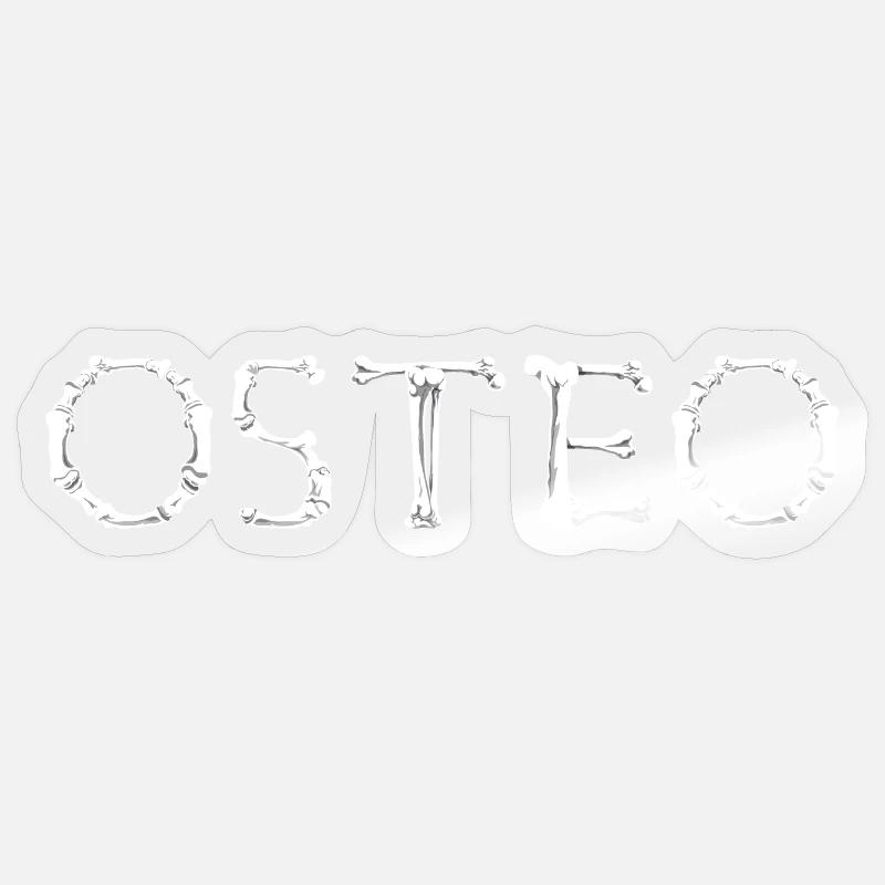 Logo Osteo Masseur Physiotherapist Osteopath - Sticker size S (10 x 10 cm) - transparent glossy