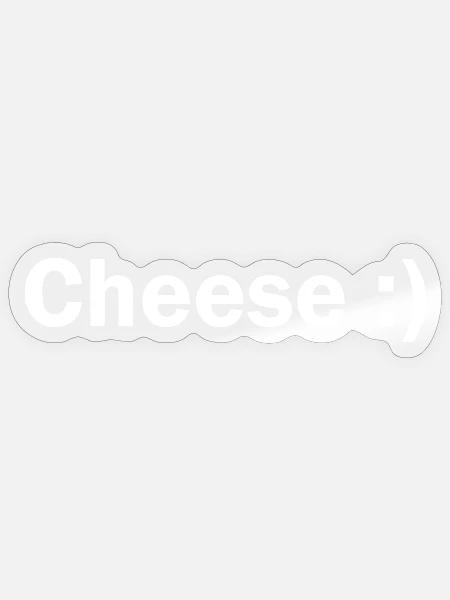 Cheese - Sticker Größe S (10 x 10 cm) - Transparent glänzend