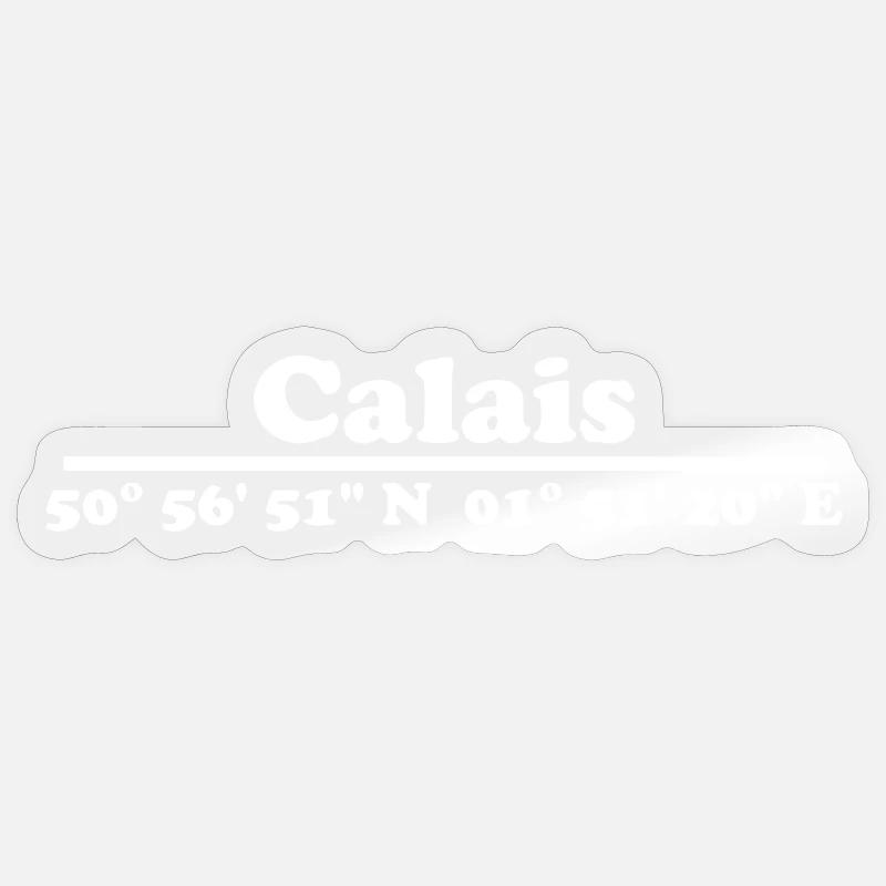 Coordonnées de Calais Sticker taille S (10 x 10 cm)