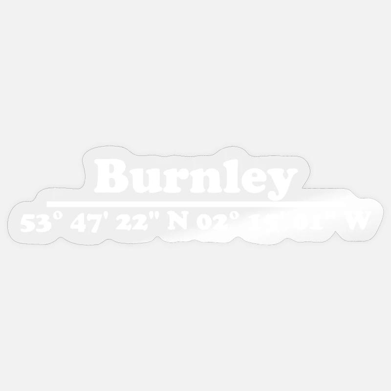 Burnley Coordinates Sticker size S (10 x 10 cm)