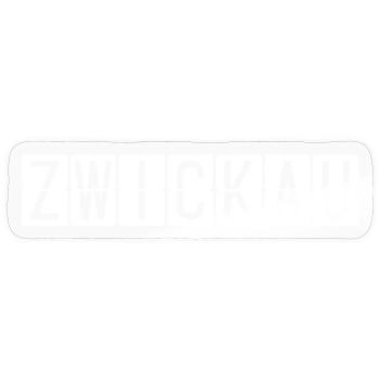 Panneau de l’aéroport de Zwickau - Sticker taille S (10 x 10 cm) - brillant transparent - Devant