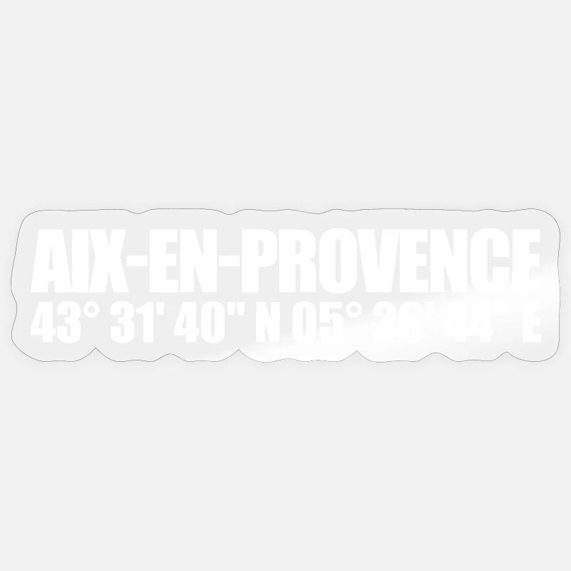 Aix-en-Provence coordinates Sticker size S (10 x 10 cm)