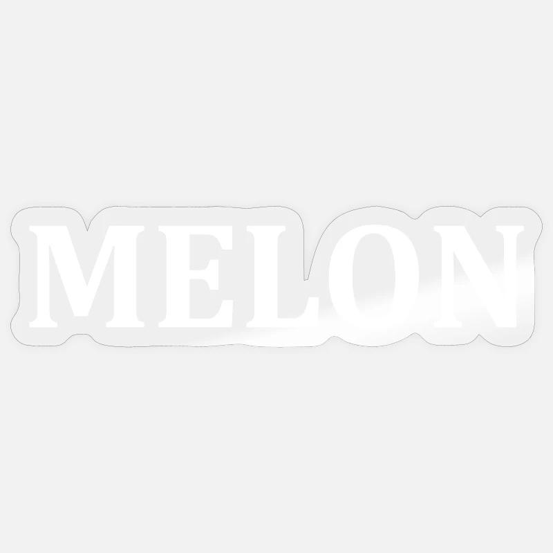 Melon - Sticker taille S (10 x 10 cm) - brillant transparent