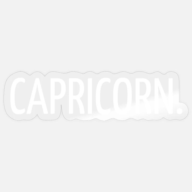 Capricorn - Sticker taille S (10 x 10 cm) - brillant transparent